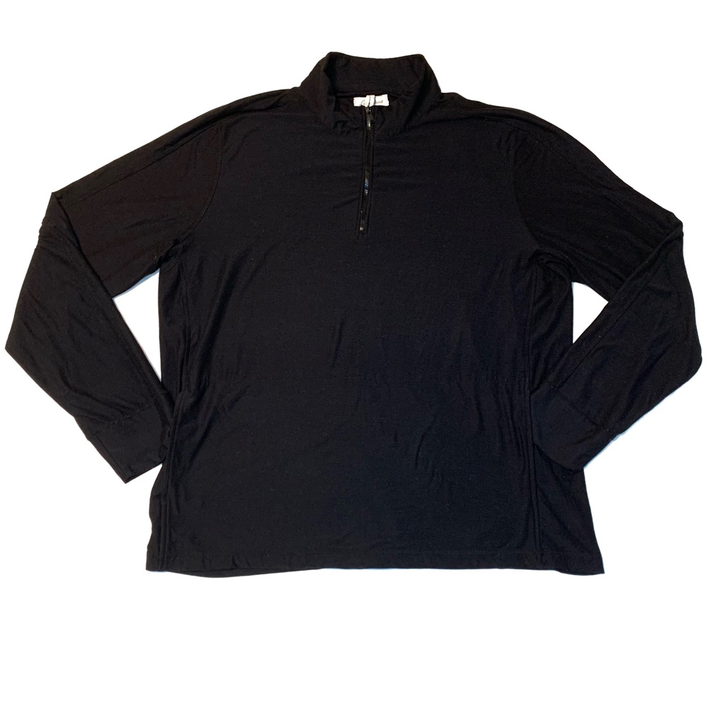 Nwot Vintage Lucky Brand Black Quarter Zip Lightweight Pullover